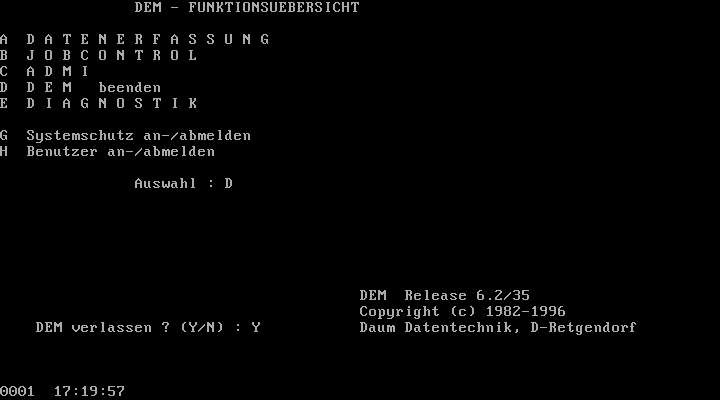 DEM: logout